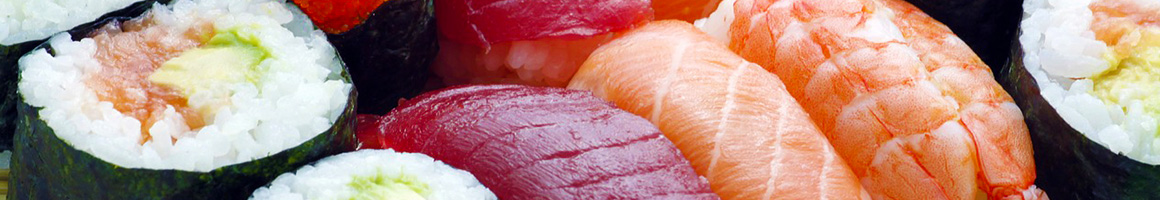 Eating Japanese Sushi at Teriyaki Sushi Express restaurant in Madison, WI.